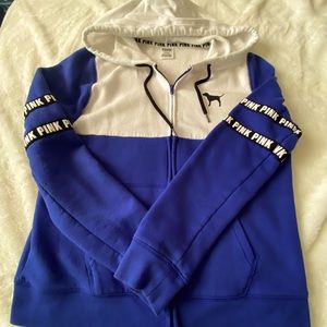 Victoria secret pink zip up hoodie size M.